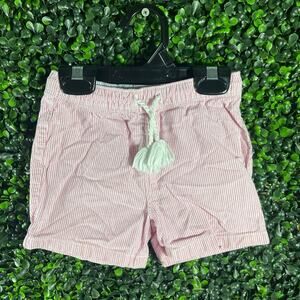 Sprout, White and Pink Stripes Toddler Shorts, Size 2